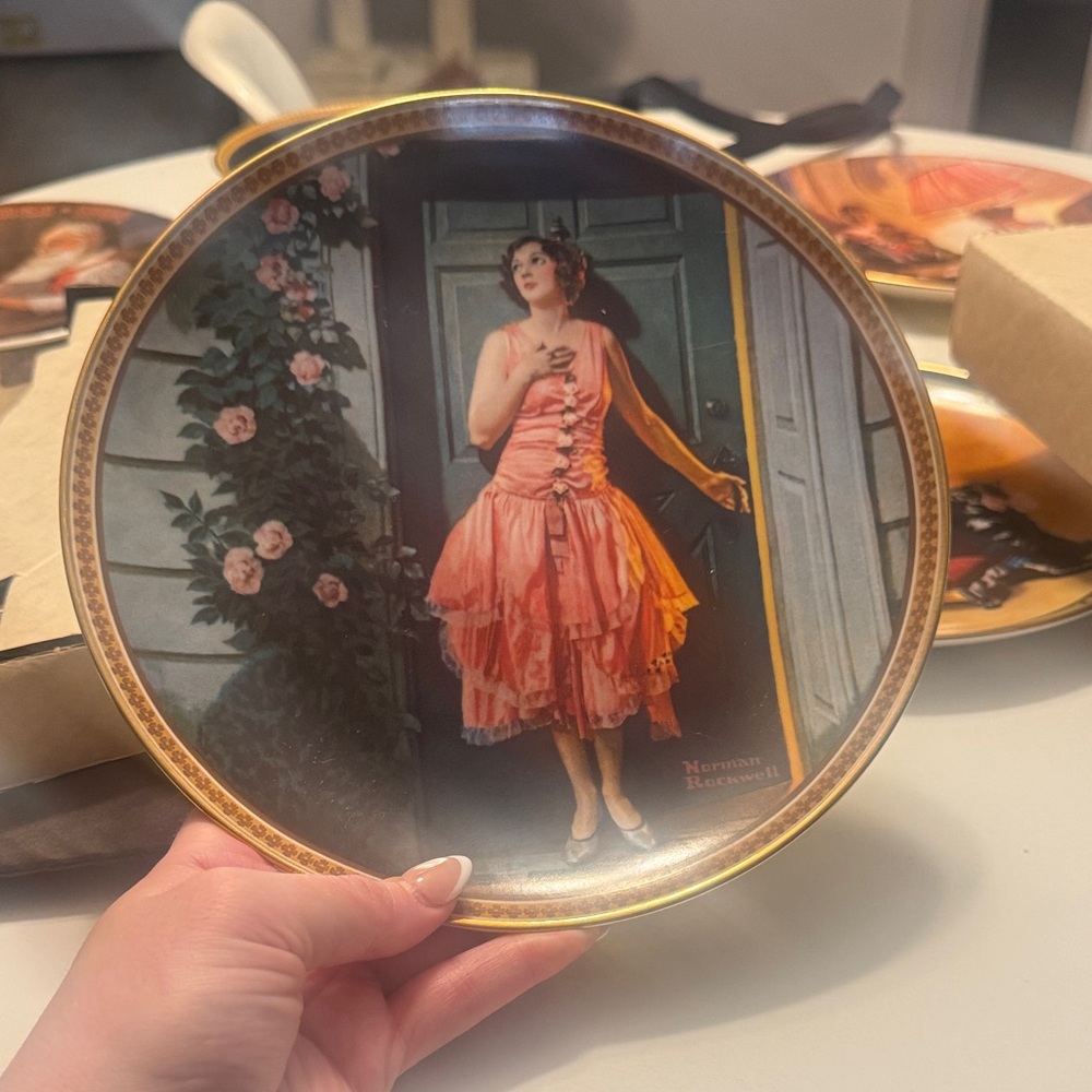 Norman Rockwell Decorative Collector Plate w- Standing  in the doorway
